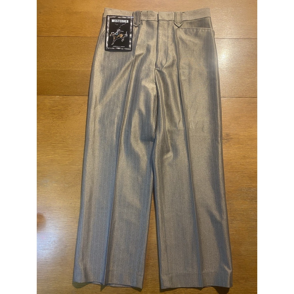 Westerner Western Dress Pants 36S Beige VTG 80s‎ Taiwan ROC NWT Style 889 Cowboy